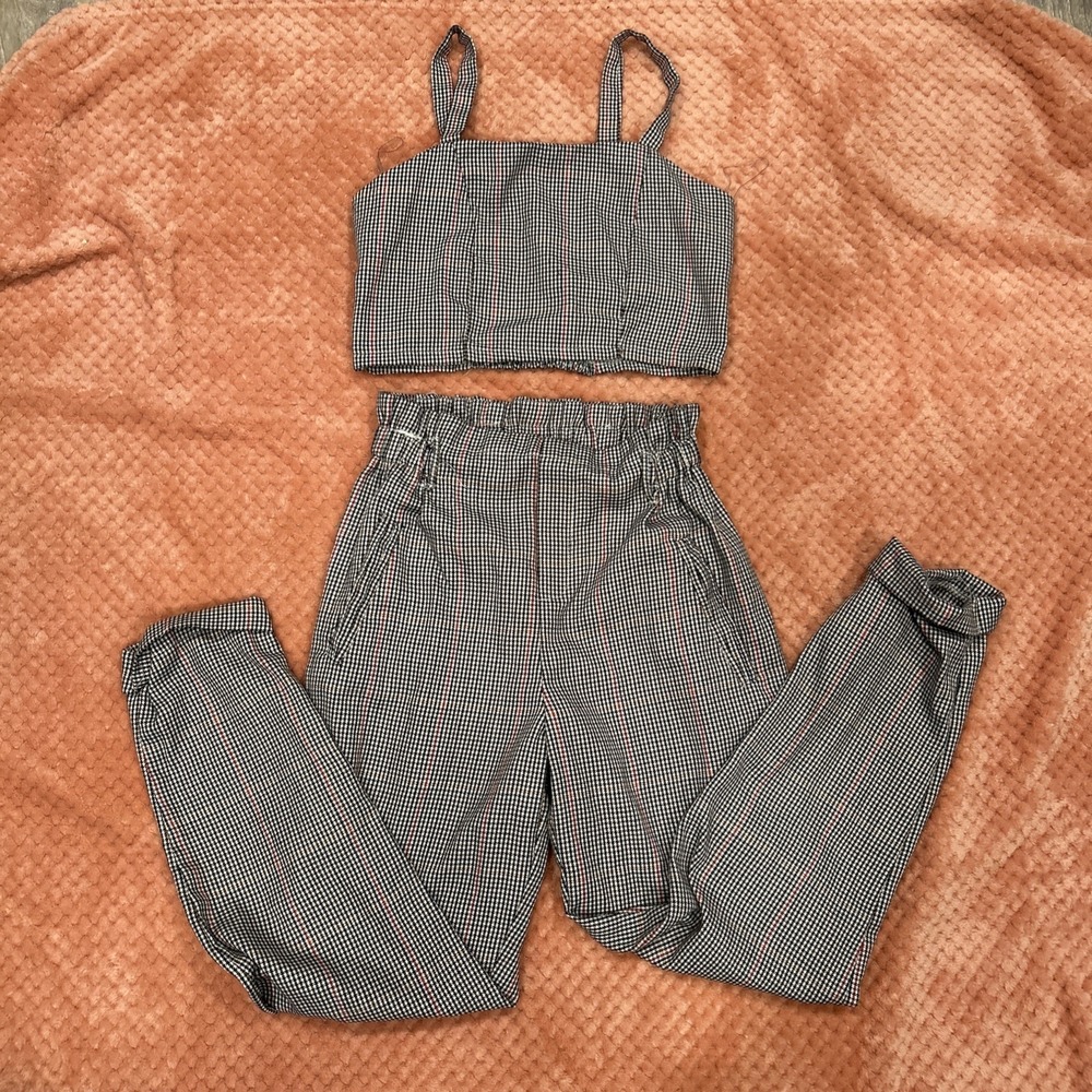 New‎ Look  Ultra High Rise 2 Piece Striped  Womens OutFit Size S